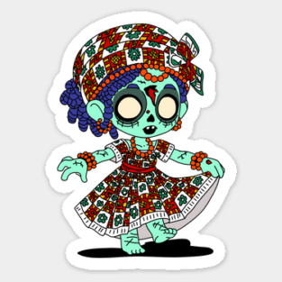 Cute West African Zombie Sticker