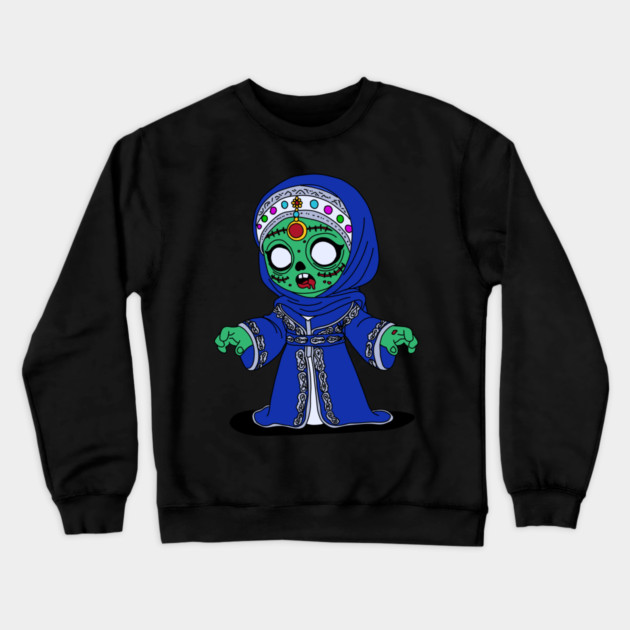 Cute Moroccan Zombie Crewneck Sweatshirt by H. R. Sinclair