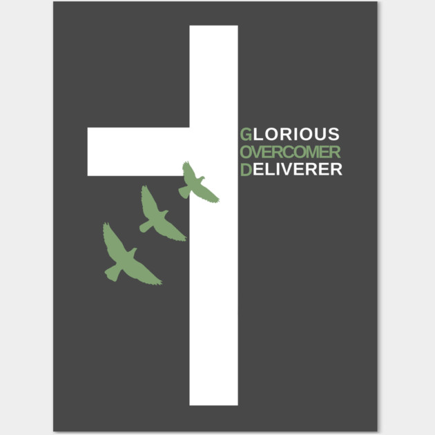 Glorious Overcomer Deliverer Cross Wall Art by Rox