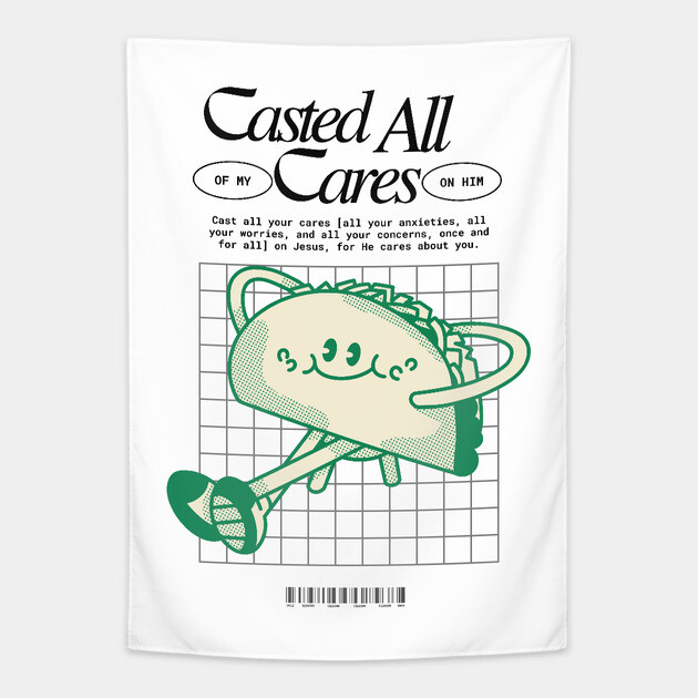 Casted All of My Cares on Him Tapestry by Rox