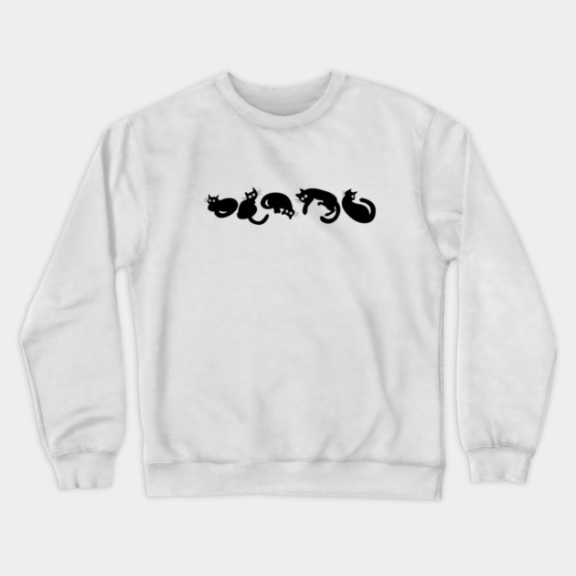 Black Cats Crewneck Sweatshirt by DickinsonDesign