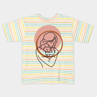 Mother and Child Boho Apparel, Mumlove, Motherhood Designs Kids T-Shirt