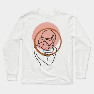 Mother and Child Boho Apparel, Mumlove, Motherhood Designs Long Sleeve T-Shirt