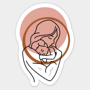 Mother and Child Boho Apparel, Mumlove, Motherhood Designs Sticker