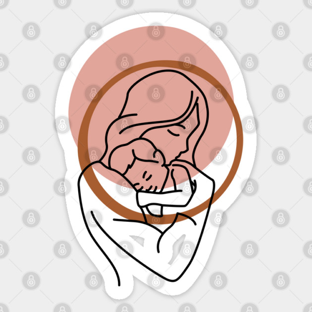 Mother and Child Boho Apparel, Mumlove, Motherhood Designs Sticker by CrystalJ 