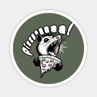 Funny, Possum Pizza Screamer Magnet