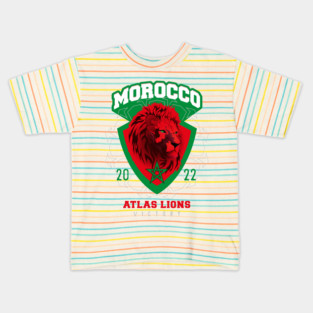 Morocco Atlas Lion worldcup 2022 Kids T-Shirt