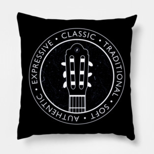 Classical Guitar Vibes. Dark Edition Pillow