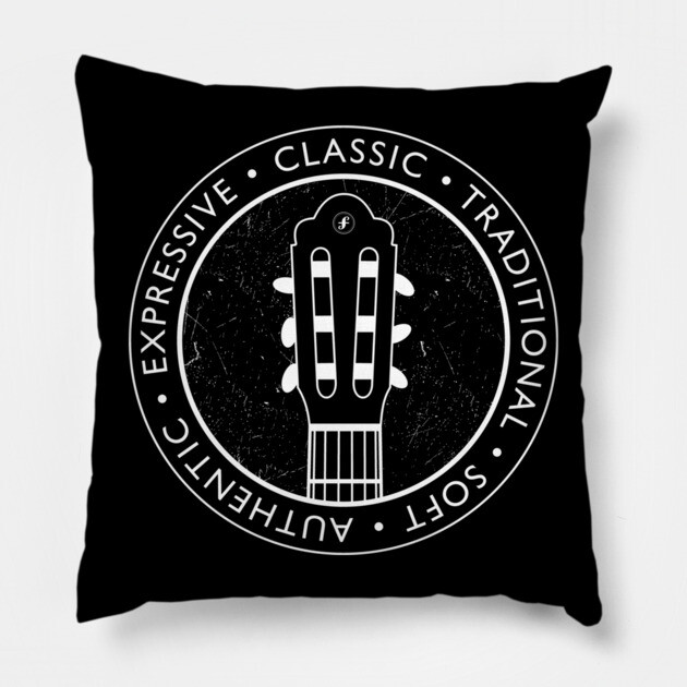 Classical Guitar Vibes. Dark Edition Pillow by filiposwear