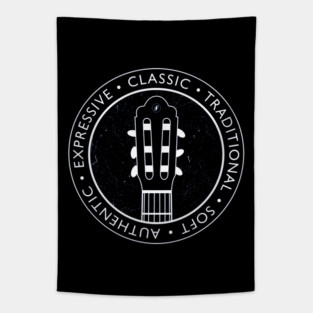 Classical Guitar Vibes. Dark Edition Tapestry
