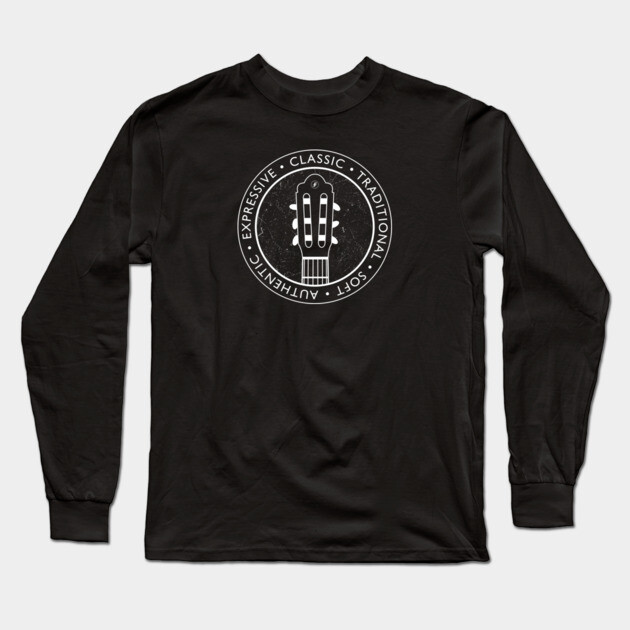Classical Guitar Vibes. Dark Edition Long Sleeve T-Shirt by filiposwear
