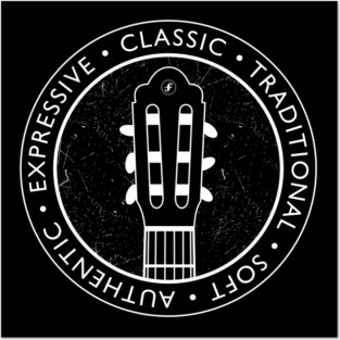 Classical Guitar Vibes. Dark Edition Posters and Art