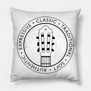 Classical Guitar Vibes. Light Edition Pillow