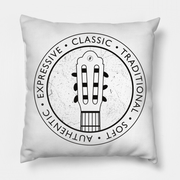 Classical Guitar Vibes. Light Edition Pillow by filiposwear
