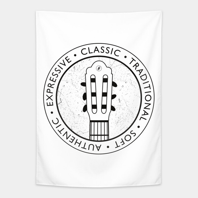 Classical Guitar Vibes. Light Edition Tapestry by filiposwear