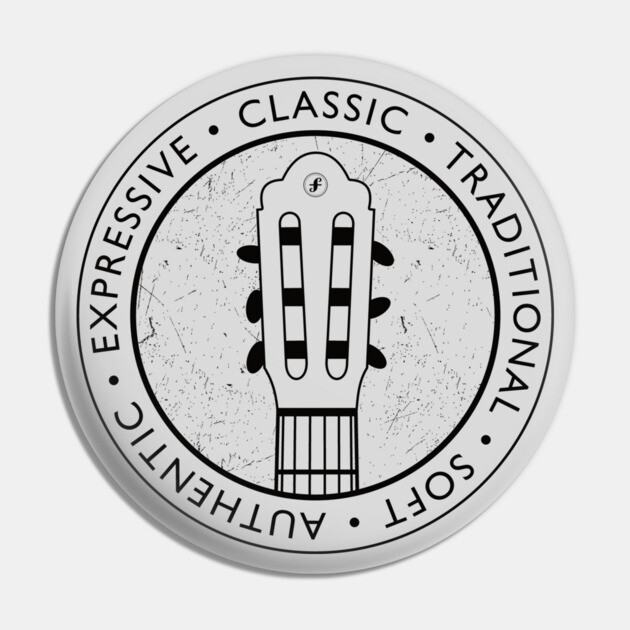 Classical Guitar Vibes. Light Edition Pin by filiposwear