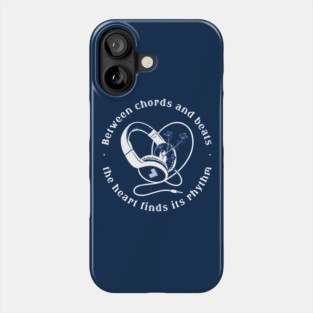 Heart in the Headphones. Floral Beat (Dark) Phone Case