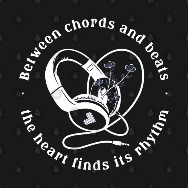 Heart in the Headphones. Floral Beat (Dark) by filiposwear