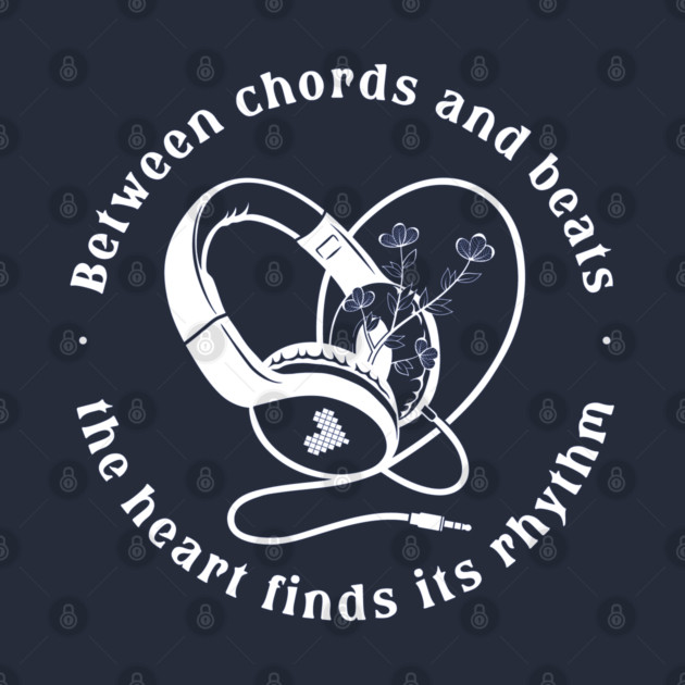 Heart in the Headphones. Floral Beat (Dark) by filiposwear