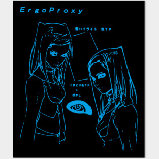 Re-L Mayer - eye sketch (cyan) Posters and Art