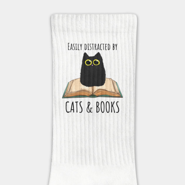 Easily Distracted By Cats & Books by Premachandra's Store