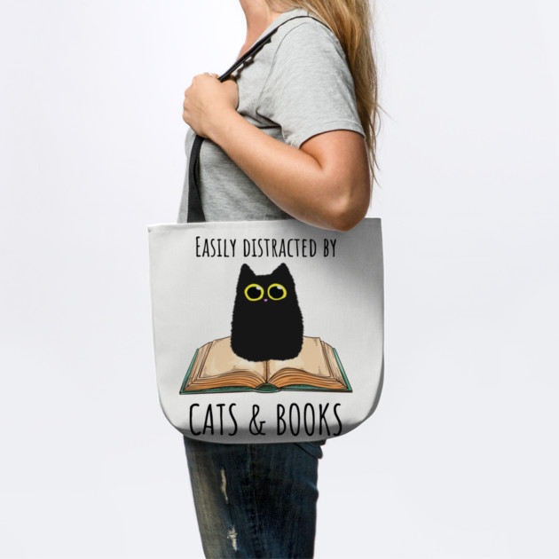 Easily Distracted By Cats & Books by Premachandra's Store