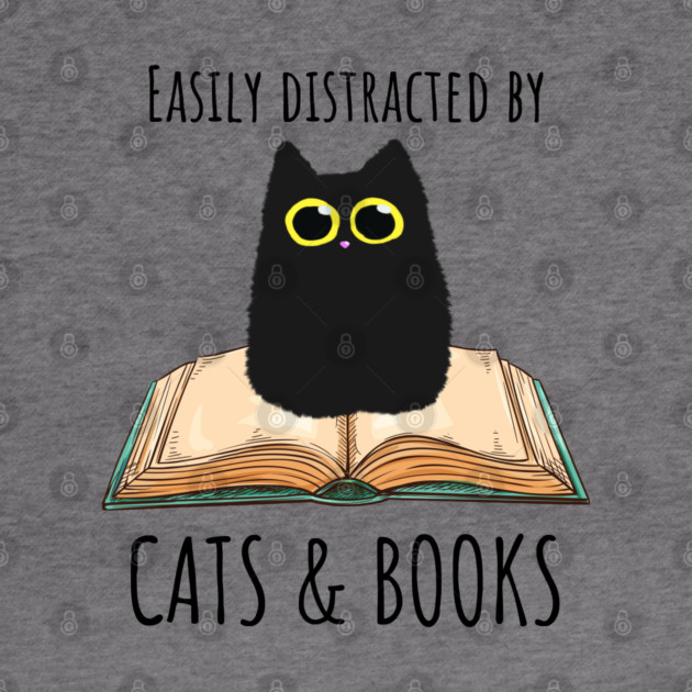 Easily Distracted By Cats & Books by Premachandra's Store