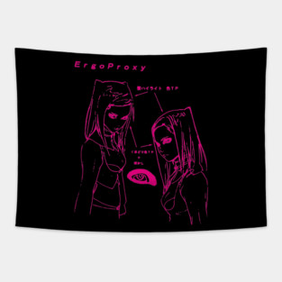 Re-L Mayer - eye sketch (magenta) Tapestry