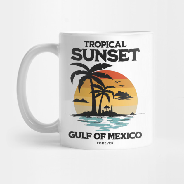 Gulf of Mexico forever Vintage Beach Sunset design by ArtistTee ⭐⭐⭐⭐⭐