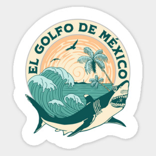 El Golfo De México Dolphin Tiburón Sticker