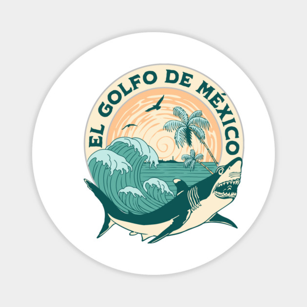 El Golfo De México Dolphin Tiburón Magnet by ArtistTee ⭐⭐⭐⭐⭐