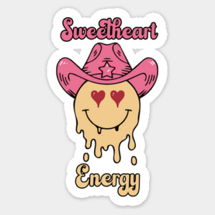 Fun Sweetheart Energy Retro Design Sticker