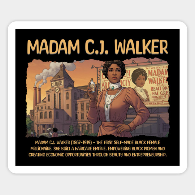 Madam C.J. Walker Magnet by UrbanLifeApparel