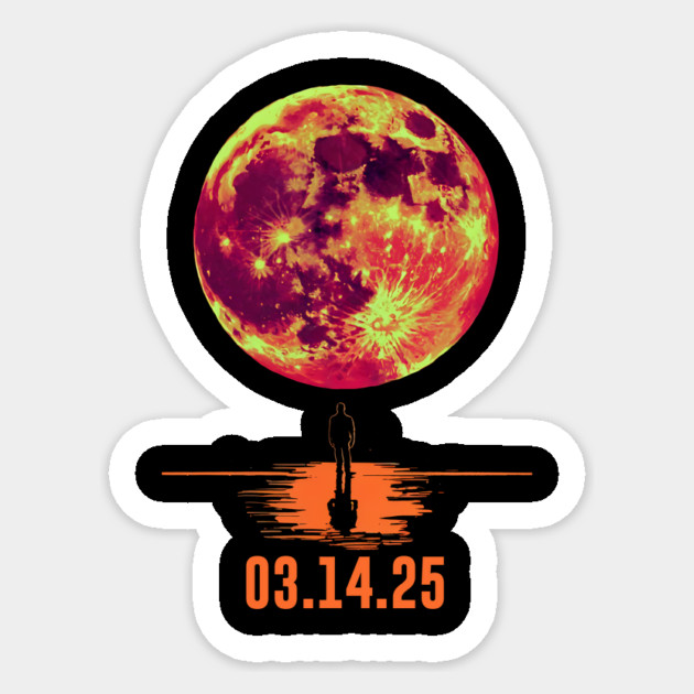 lunar-eclipse-march-2025-moon-lover Sticker by ArtistTee ⭐⭐⭐⭐⭐