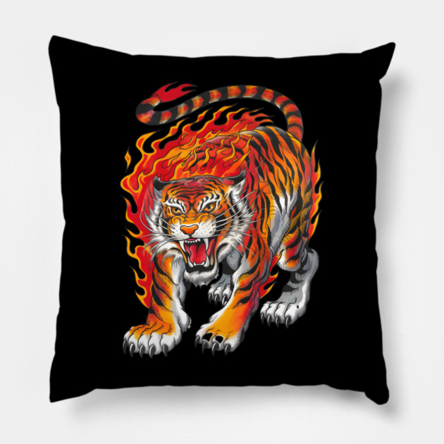 Tiger Tattoo Pillow by animegirlnft