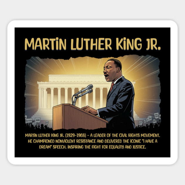 Martin Luther King Jr. Magnet by UrbanLifeApparel