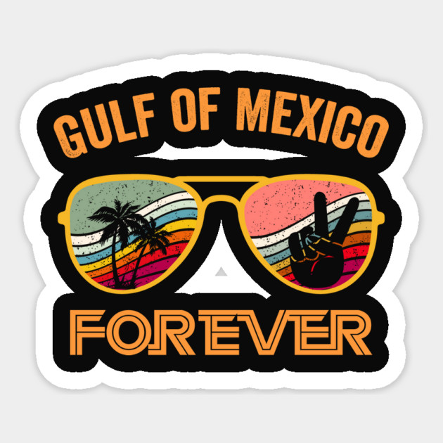 Retro Gulf of Mexico Forever Vintage Beach Gulf Mexico Sticker by ArtistTee ⭐⭐⭐⭐⭐