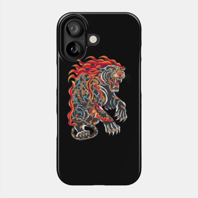 Japanese Panther Tattoo Phone Case by animegirlnft