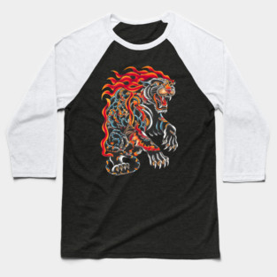 Japanese Panther Tattoo Baseball T-Shirt