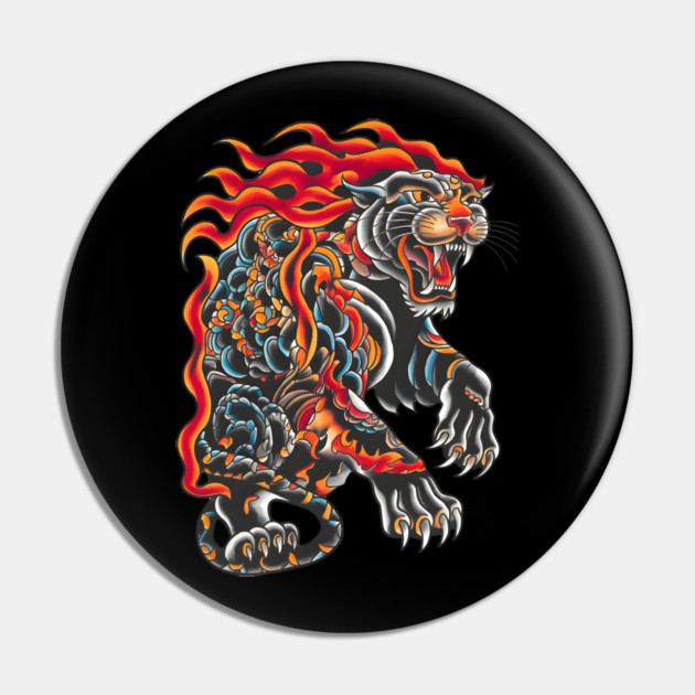Japanese Panther Tattoo Pin by animegirlnft