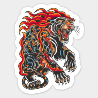 Japanese Panther Tattoo Magnet