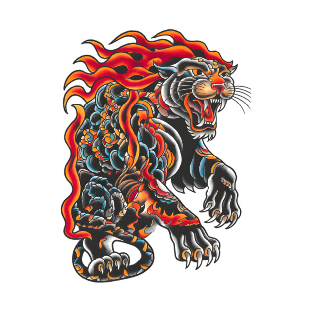 Japanese Panther Tattoo by animegirlnft