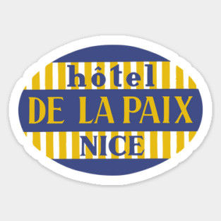 Nice France Hotel de la Paix Nice France Vintage Travel Sticker Retro Luggage Label Cote d'Azur Sticker