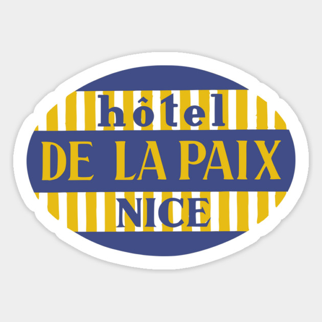 Nice France Hotel de la Paix Nice France Vintage Travel Sticker Retro Luggage Label Cote d'Azur Magnet by Yesteeyear