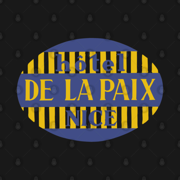 Nice France Hotel de la Paix Nice France Vintage Travel Sticker Retro Luggage Label Cote d'Azur by Yesteeyear