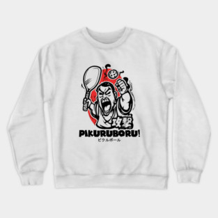 Angry Pikuruboru Pickleball Crewneck Sweatshirt