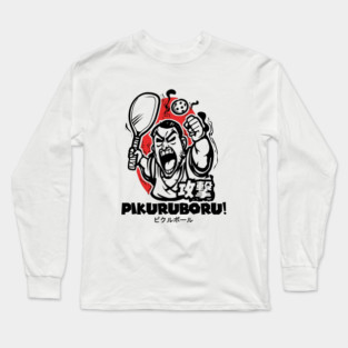 Angry Pikuruboru Pickleball Long Sleeve T-Shirt