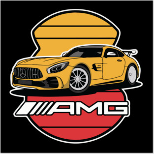 Mercedes AMG GT R Classic Car Posters and Art