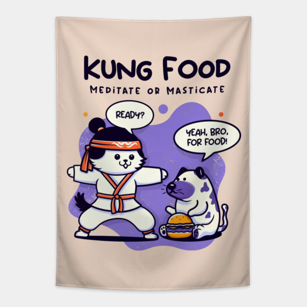 KUNG FOOD Tapestry by Fabrik