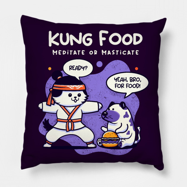 KUNG FOOD Pillow by Fabrik